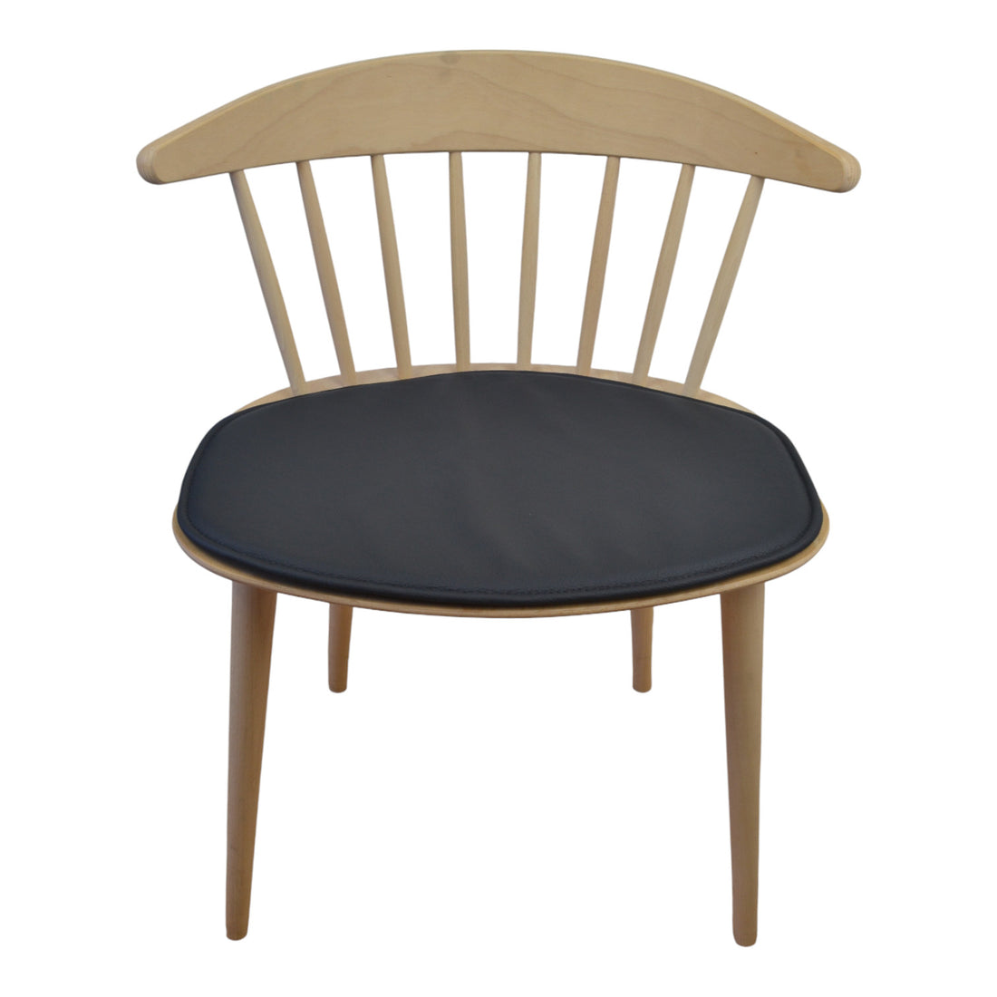 Ylellinen tyyny Hay J104 -tuoleihin - musta nahka