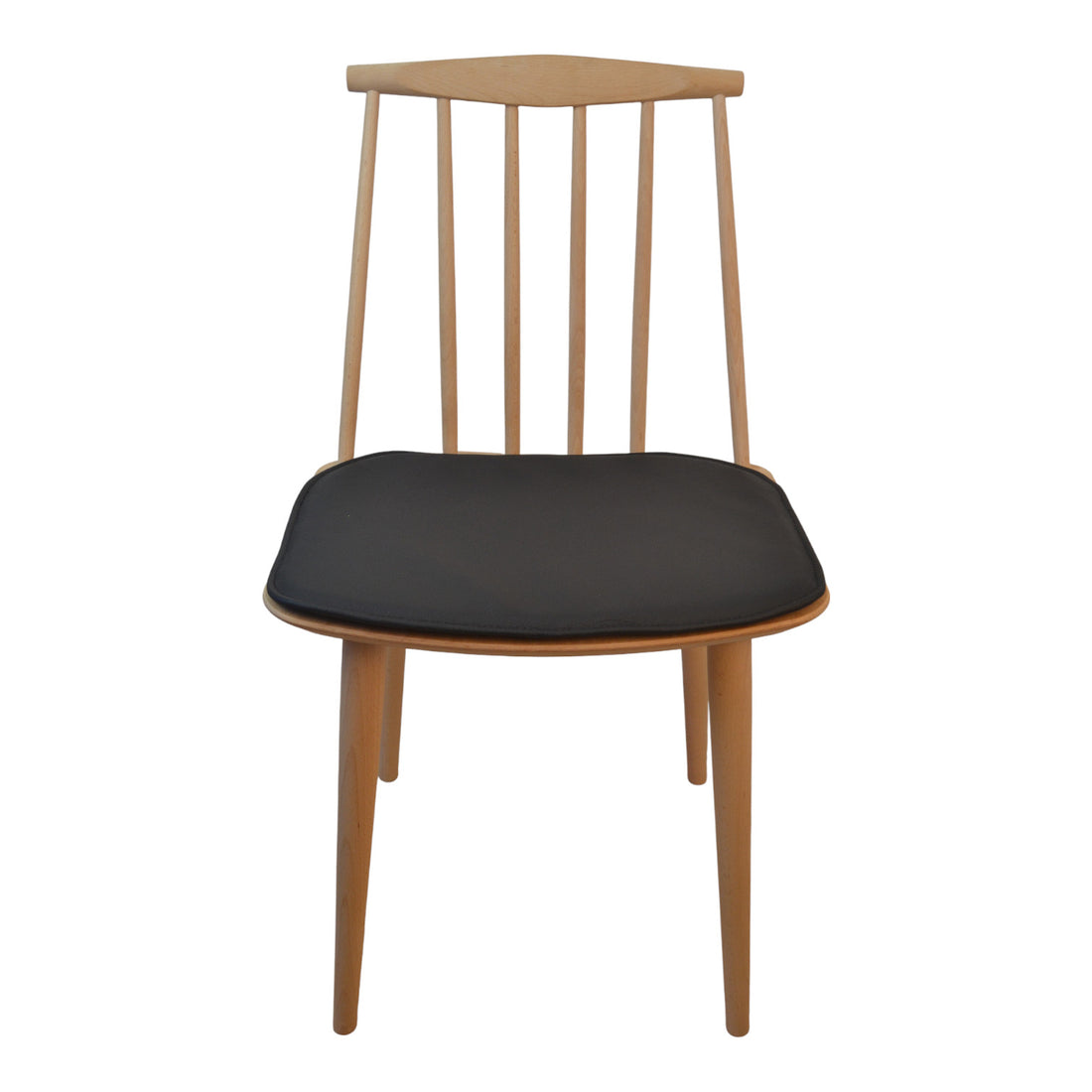 Ylellinen musta nahkatyyny heinälle J77 (FDB) tuoli