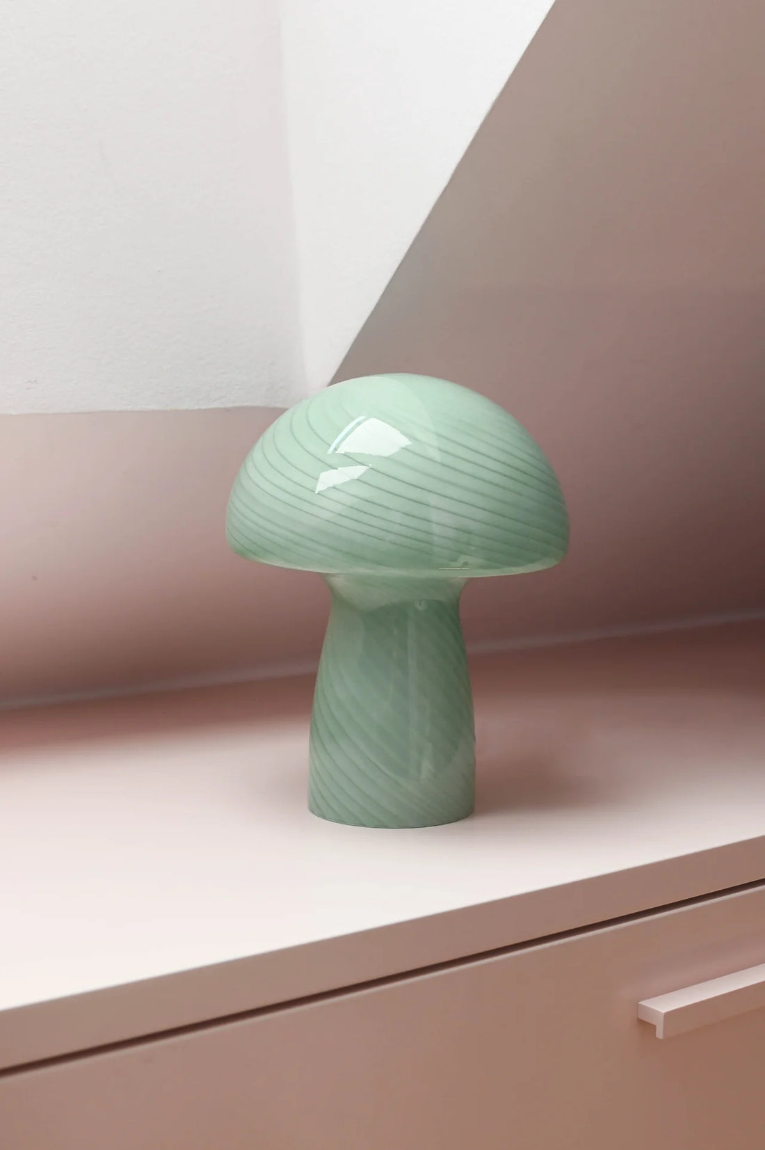 Bahne - sienilamppu / sienpöytävalaisin, minttu - H23 cm.