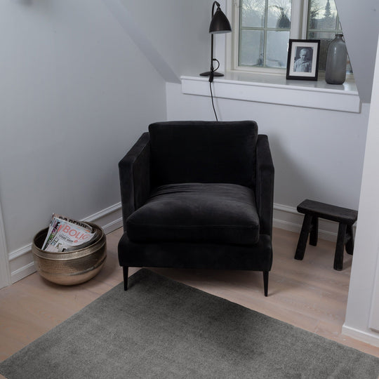 TÆPPE/MÅTTE 90 X 130 cm - UNI COLOR/GREY - Tica Copenhagen - DesignGaragen.dk