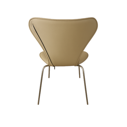 Koko päällinen Arne Jacobsen 3107 tuolille hiekanväristä nahkaa