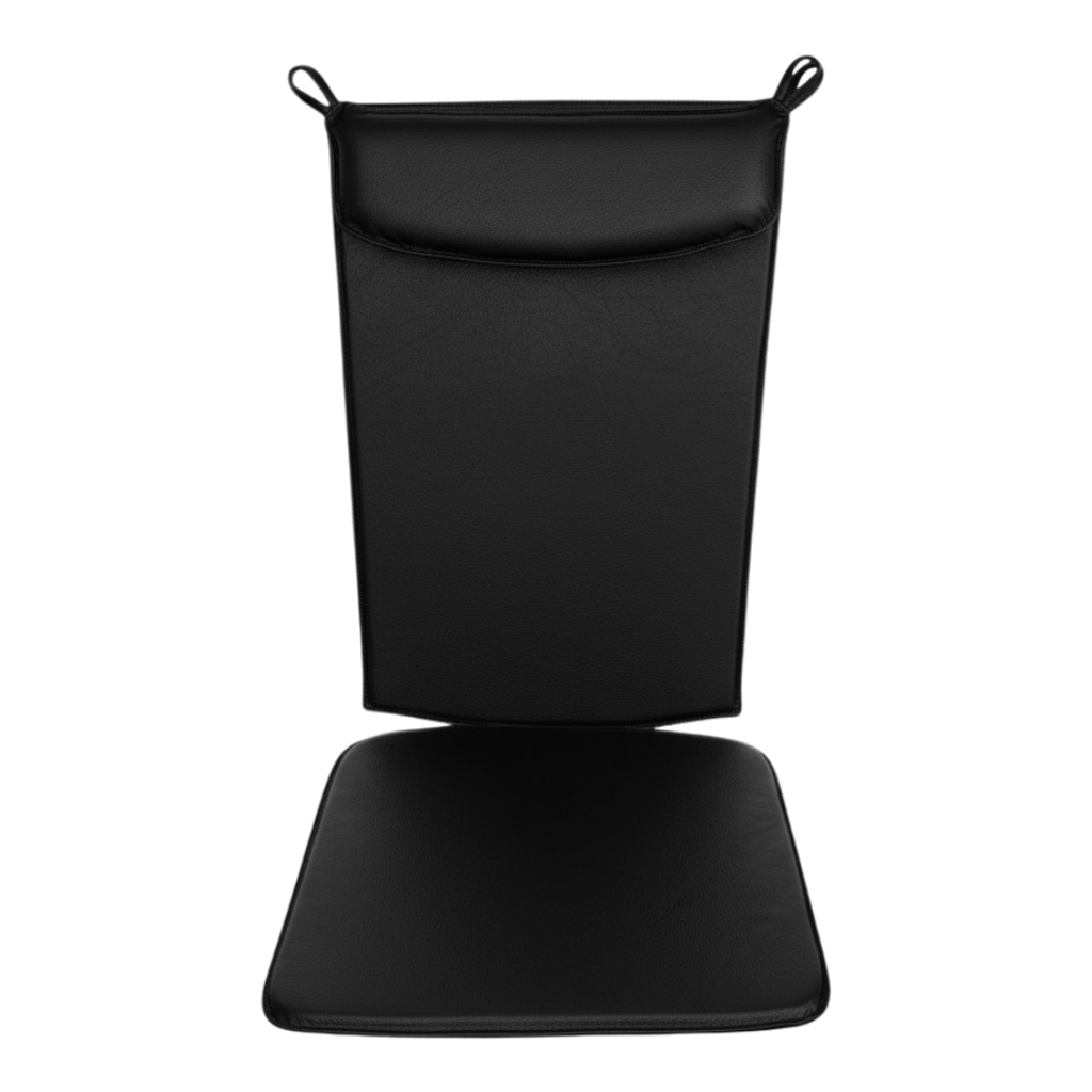 Tyyny on asetettu Hans J. Wegner J16: lle keinutuoli - musta nahka