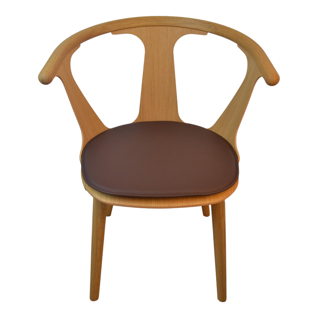 Ylellinen tyyny ja perinteitä SK1 tuolin välissä - tummanruskea nahka