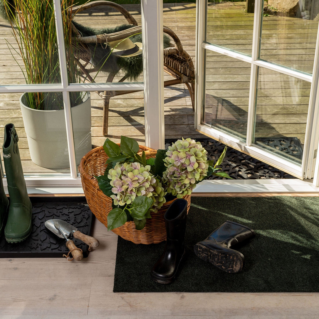 TÆPPE/MÅTTE 67 x 200 cm - UNI COLOR/DARK GREEN - Tica Copenhagen - DesignGaragen.dk