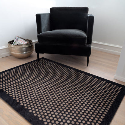 GULVMÅTTE 90 x 130 CM - DOT/BLACK SAND - Tica Copenhagen - DesignGaragen.dk