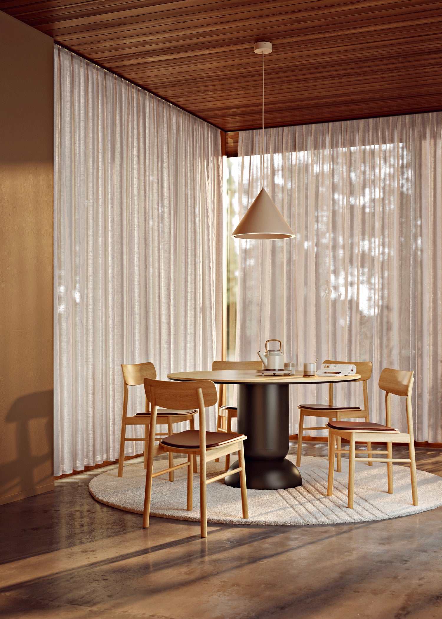 Ludo Ruokapöytä (130 cm) - Tammi