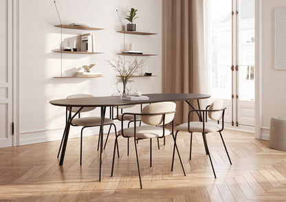 Tree ruokapöytä (220 cm) - musta/musta