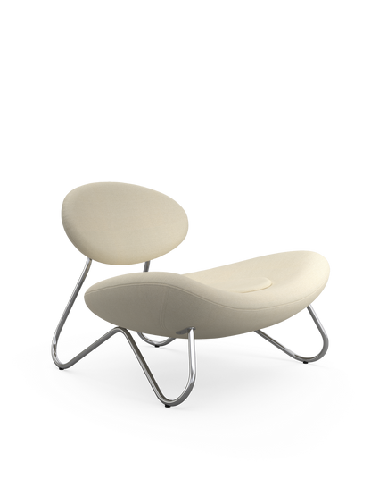 Meadow Lounge Chair - valkoinen/kromi