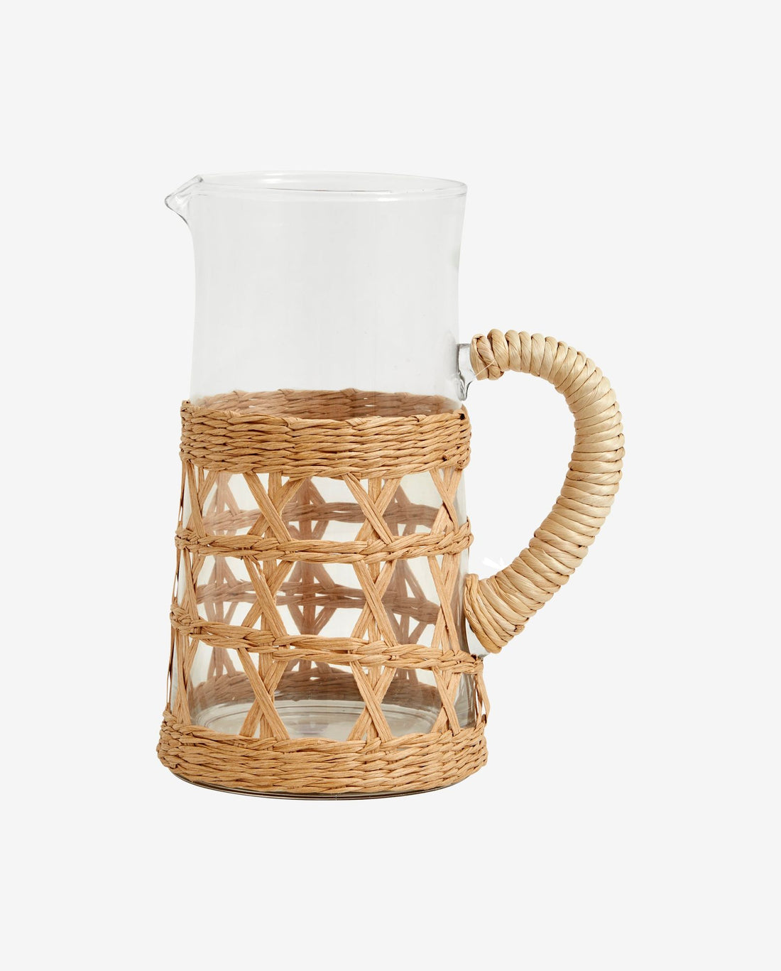 Weva -syöttäjä kirkkaassa lasissa pajulla - H24 cm - luonto