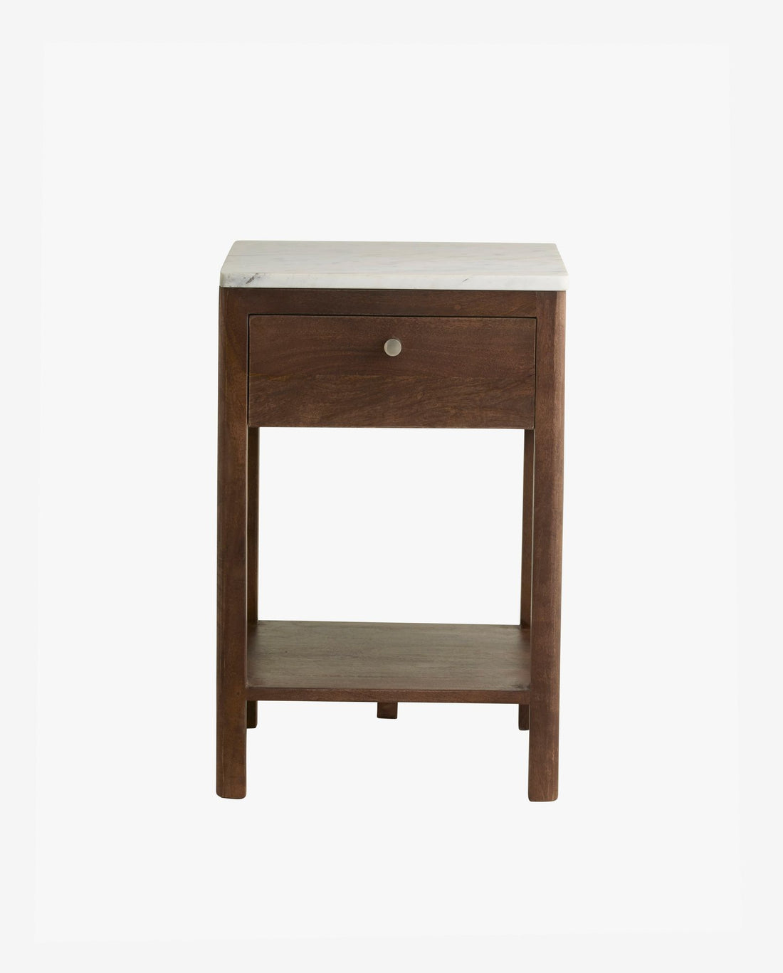 Beetle Bedside -pöytä - ruskea/valkoinen marmori