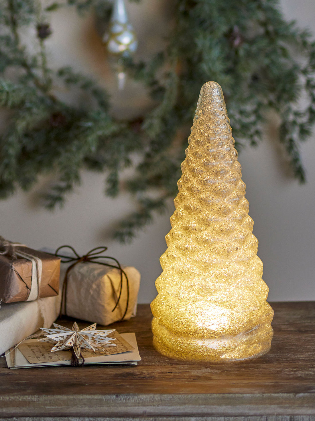 Bloomingville Emilius Deko -puut, hopea, kierrätetty lasi