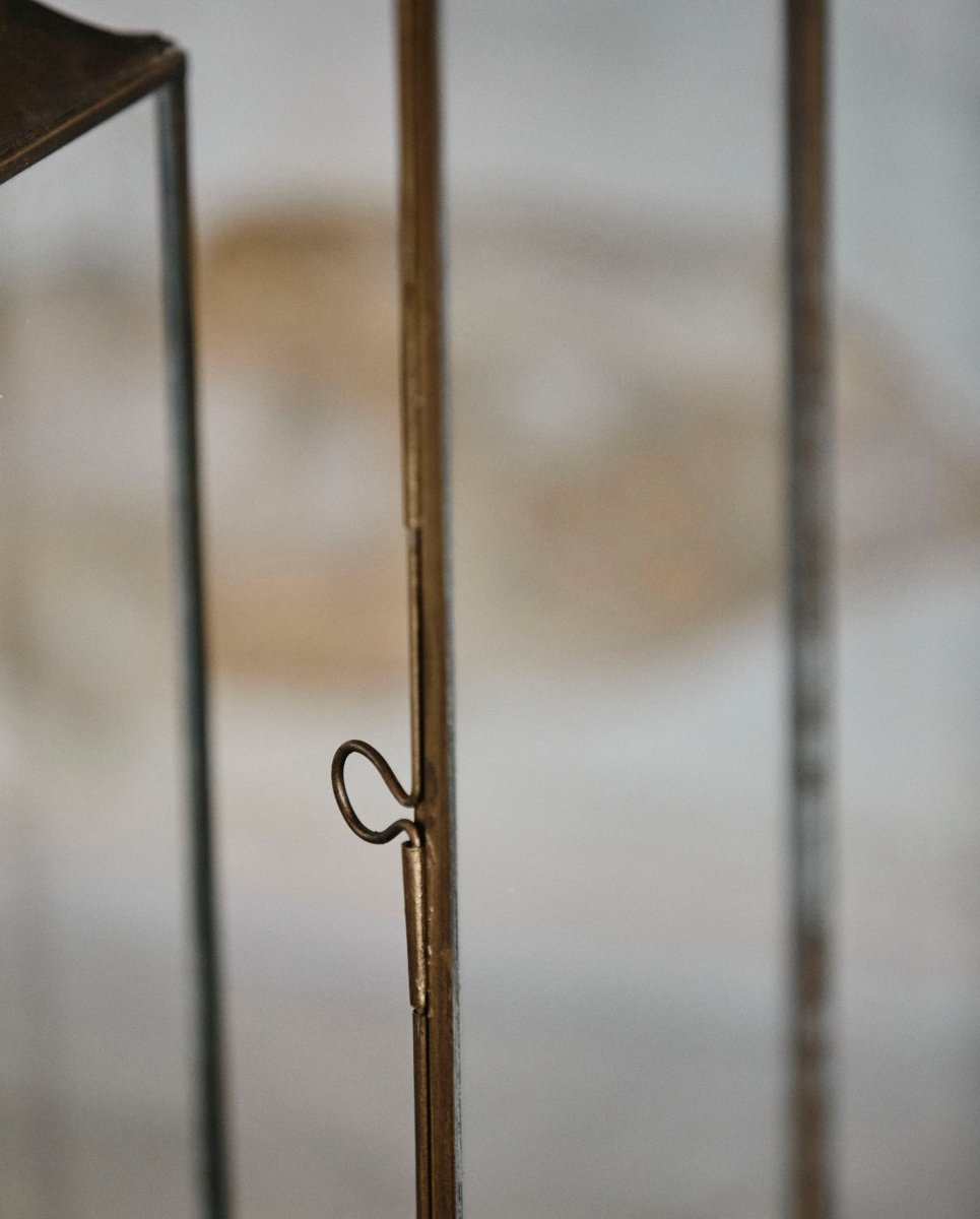 ANTIIKKI lyhty rautaa - K30 cm - kullanvärinen