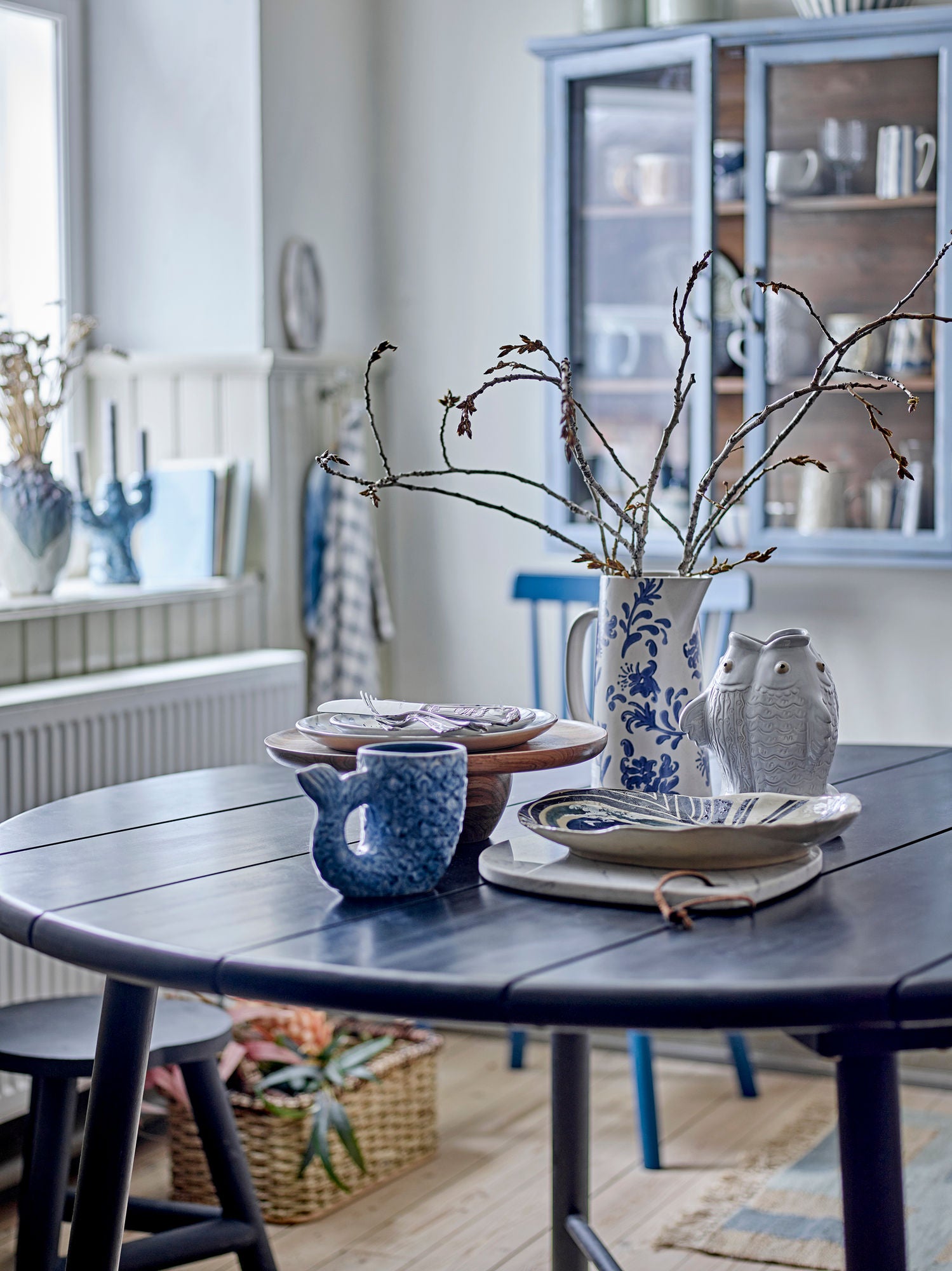 Luova kokoelma Ariella -maljakko, sininen, kivitavara