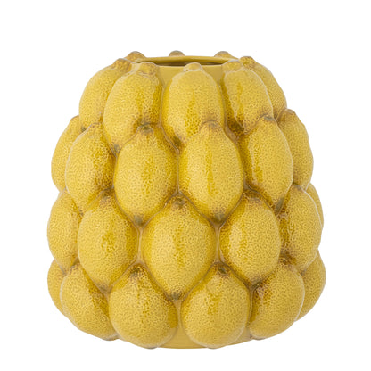 Luova kokoelma limone maljakko, keltainen, kivitavara