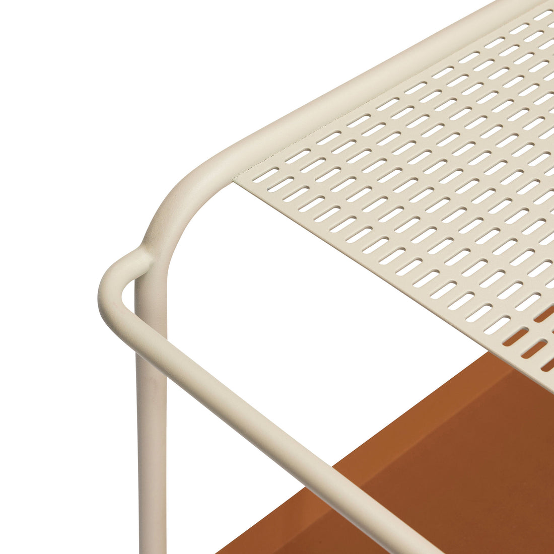 Hübsch Push Rolling Table hiekka/ruskea