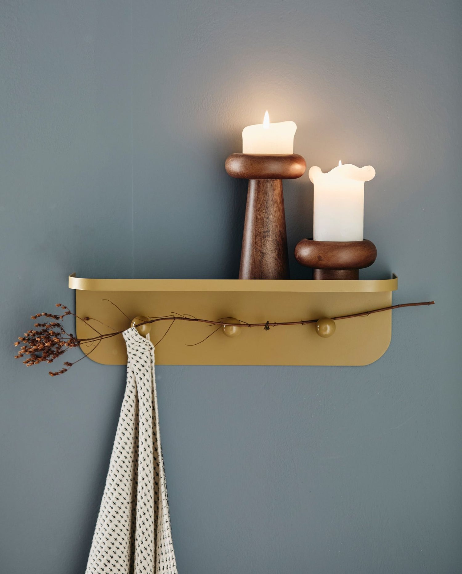 Waffle Waffle -pyyhe - raaka valkoinen/musta