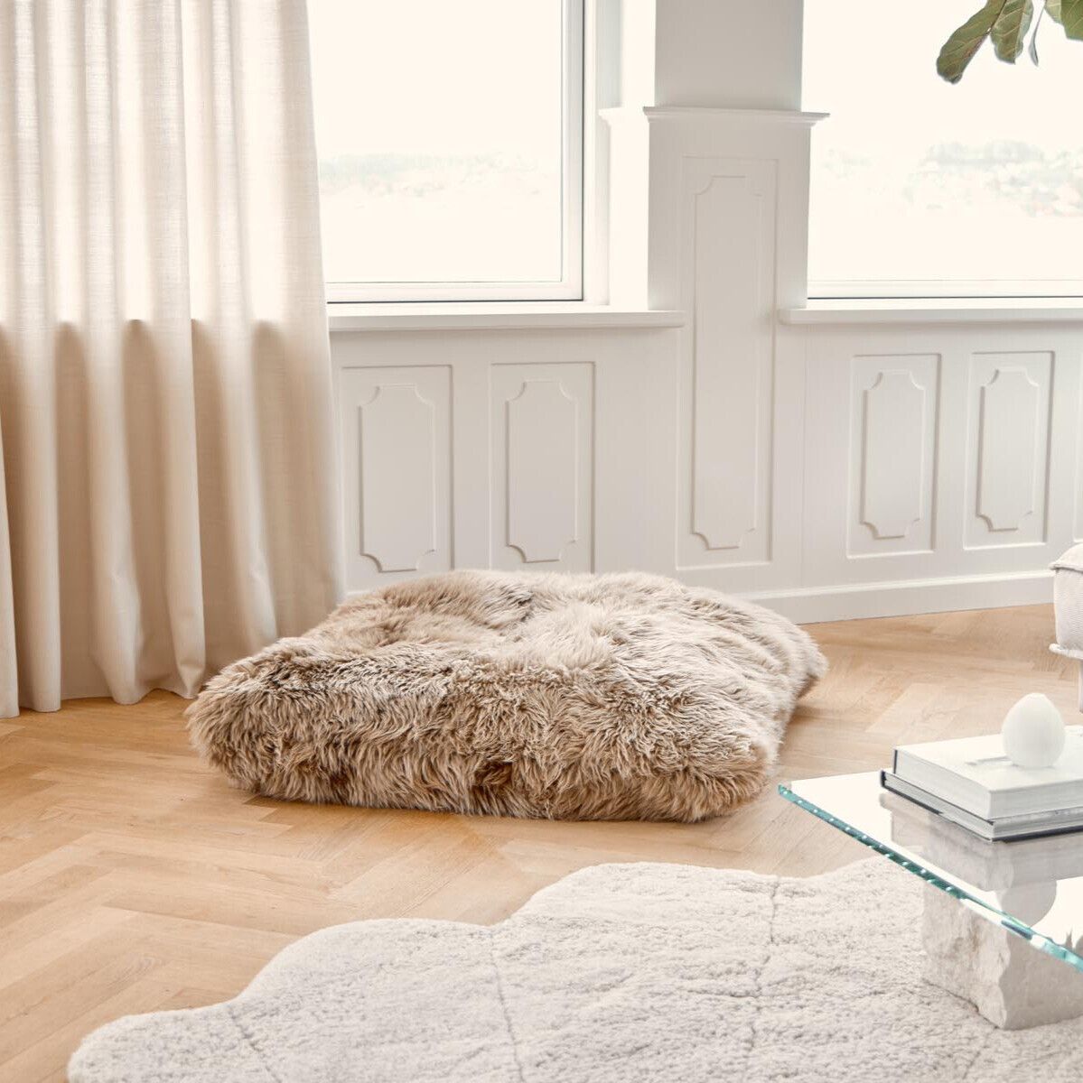 Maxi Float tyyny | Pitkäkarvainen | Uusi-Seelanti | Kaksipuolinen | 90x90 cm