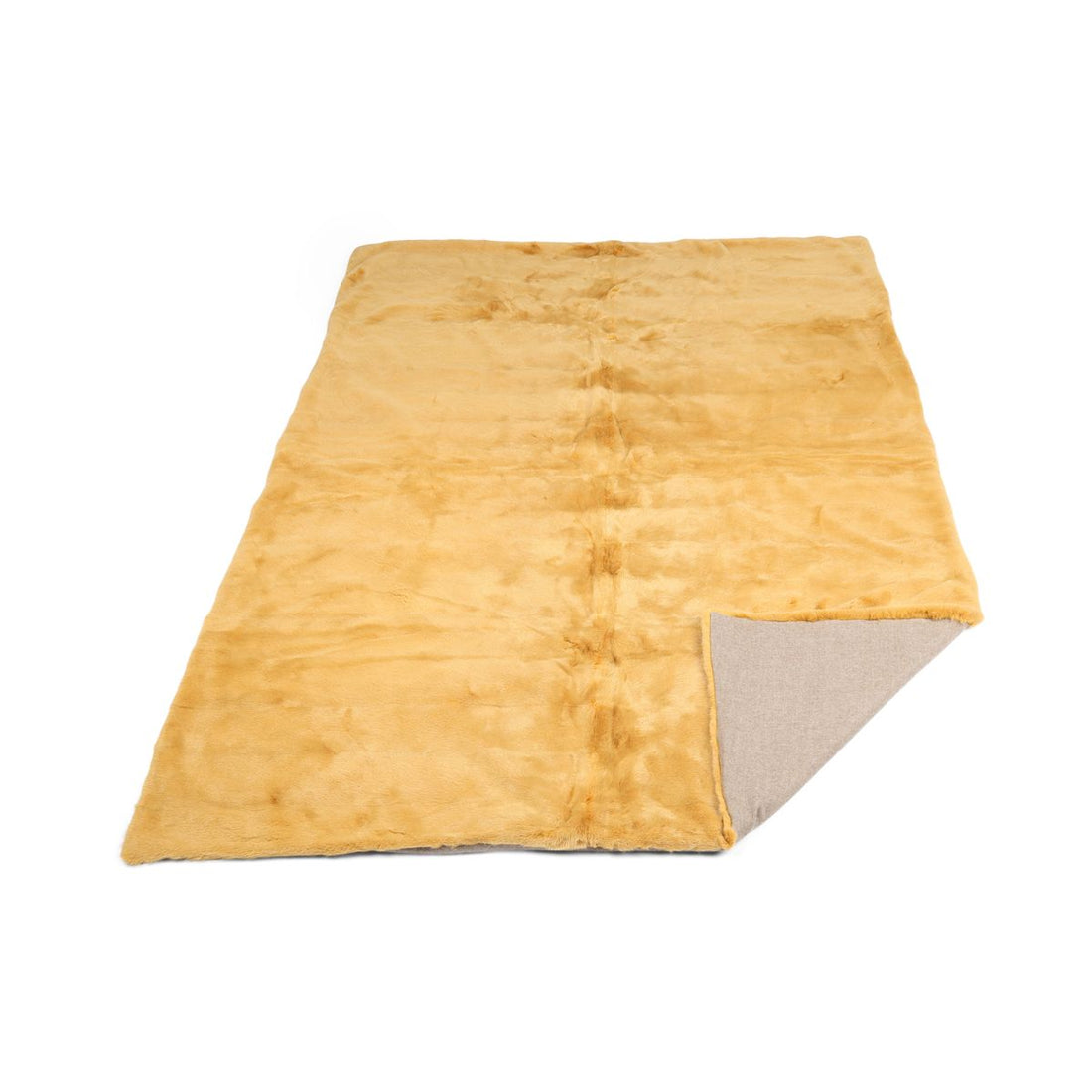 Minkkiruudukko | Takaosa kashmiria | Sinappi | 140x200 cm