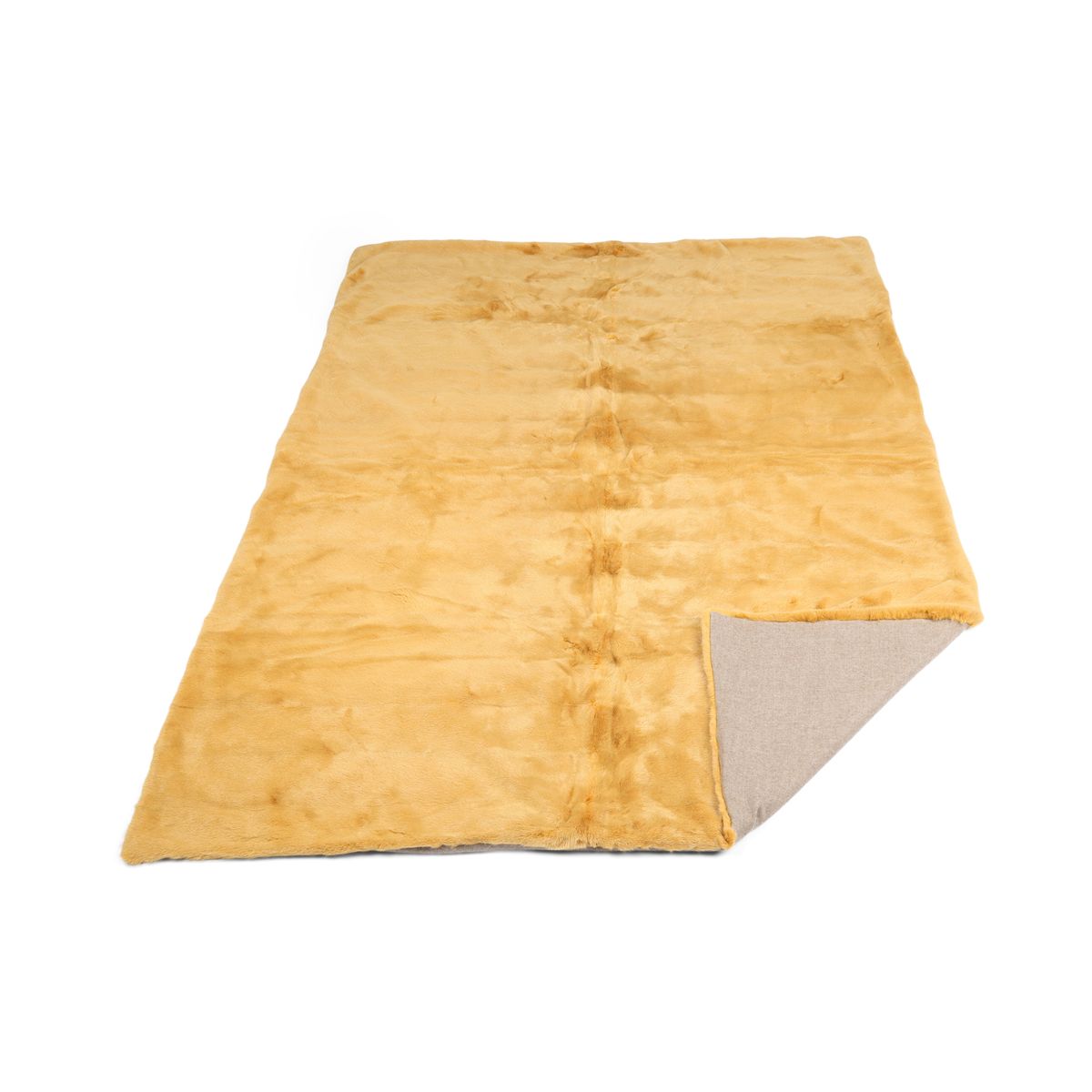 Minkkiruudukko | Takaosa kashmiria | Sinappi | 140x200 cm