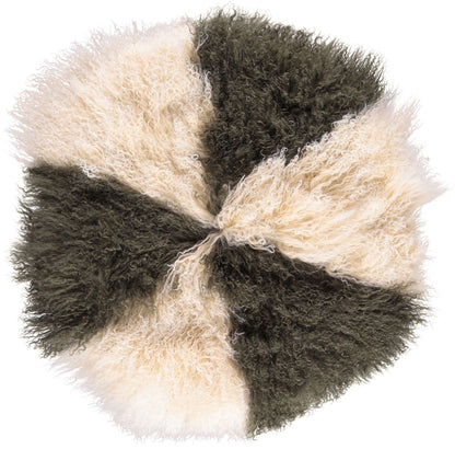 Lampaannahkainen tyyny | Kihara | Tiibet | Ø45 cm, Ø62 cm &amp; Ø38 cm