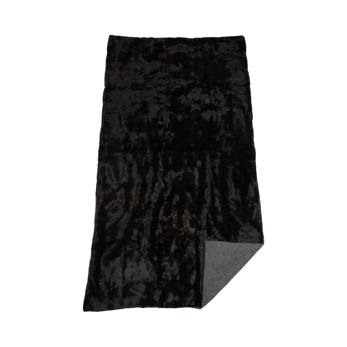 Minkkiruudukko | Takaosa kashmiria | Tummanruskea | 122x222 cm