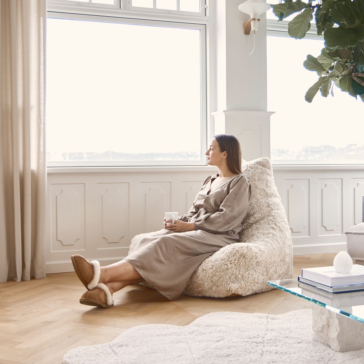 Beanbag tuoli | Lyhytkarvainen | Uusi-Seelanti | 100x100x80 cm