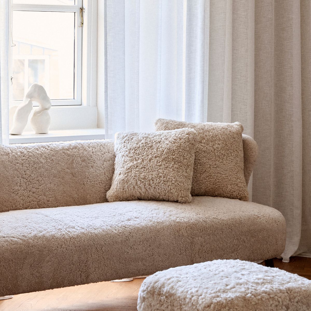 Lampaannahkainen tyyny | Lyhytkarvainen | Uusi-Seelanti | Kaksipuolinen | 40x40 cm