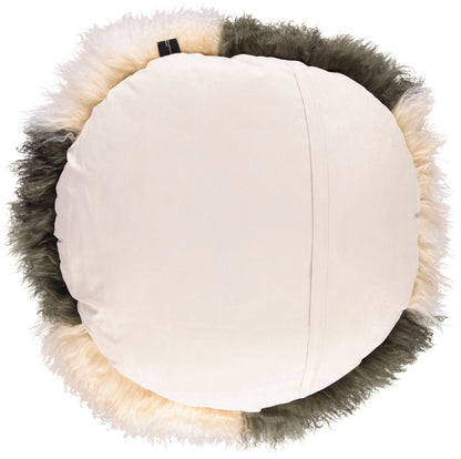 Lampaannahkainen tyyny | Kihara | Tiibet | Ø45 cm, Ø62 cm &amp; Ø38 cm