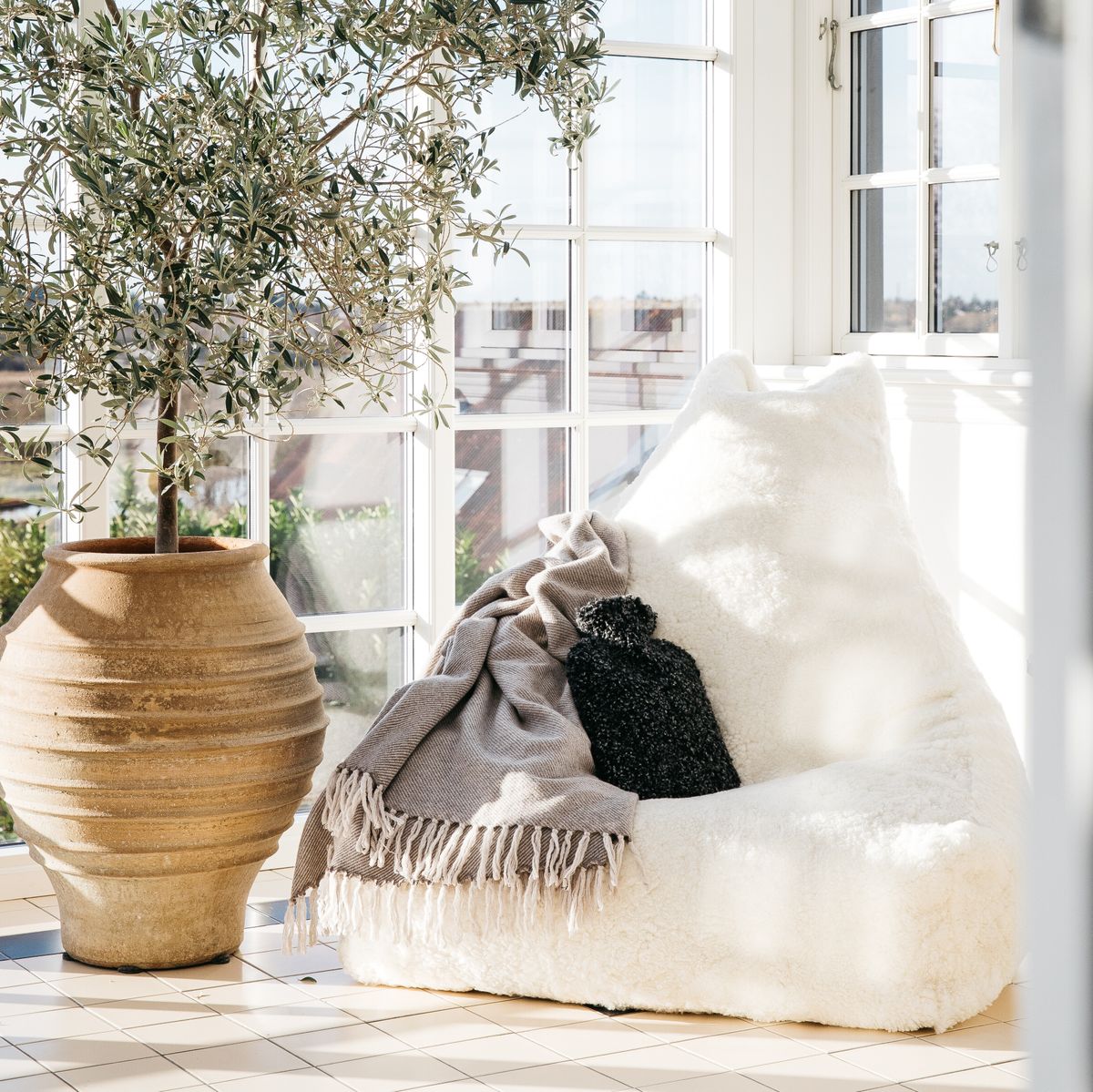 Beanbag tuoli | Lyhytkarvainen | Uusi-Seelanti | 100x100x80 cm