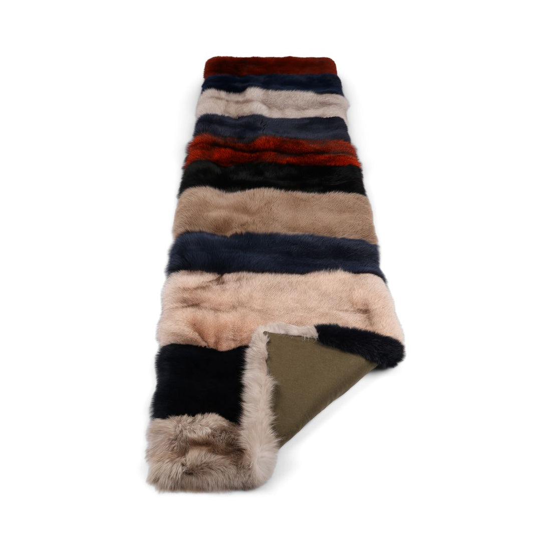 Premium-ketun ruudullinen | Kashmir tausta | Monivärinen | 70x260 cm