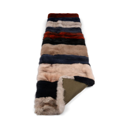 Premium-ketun ruudullinen | Kashmir tausta | Monivärinen | 70x260 cm