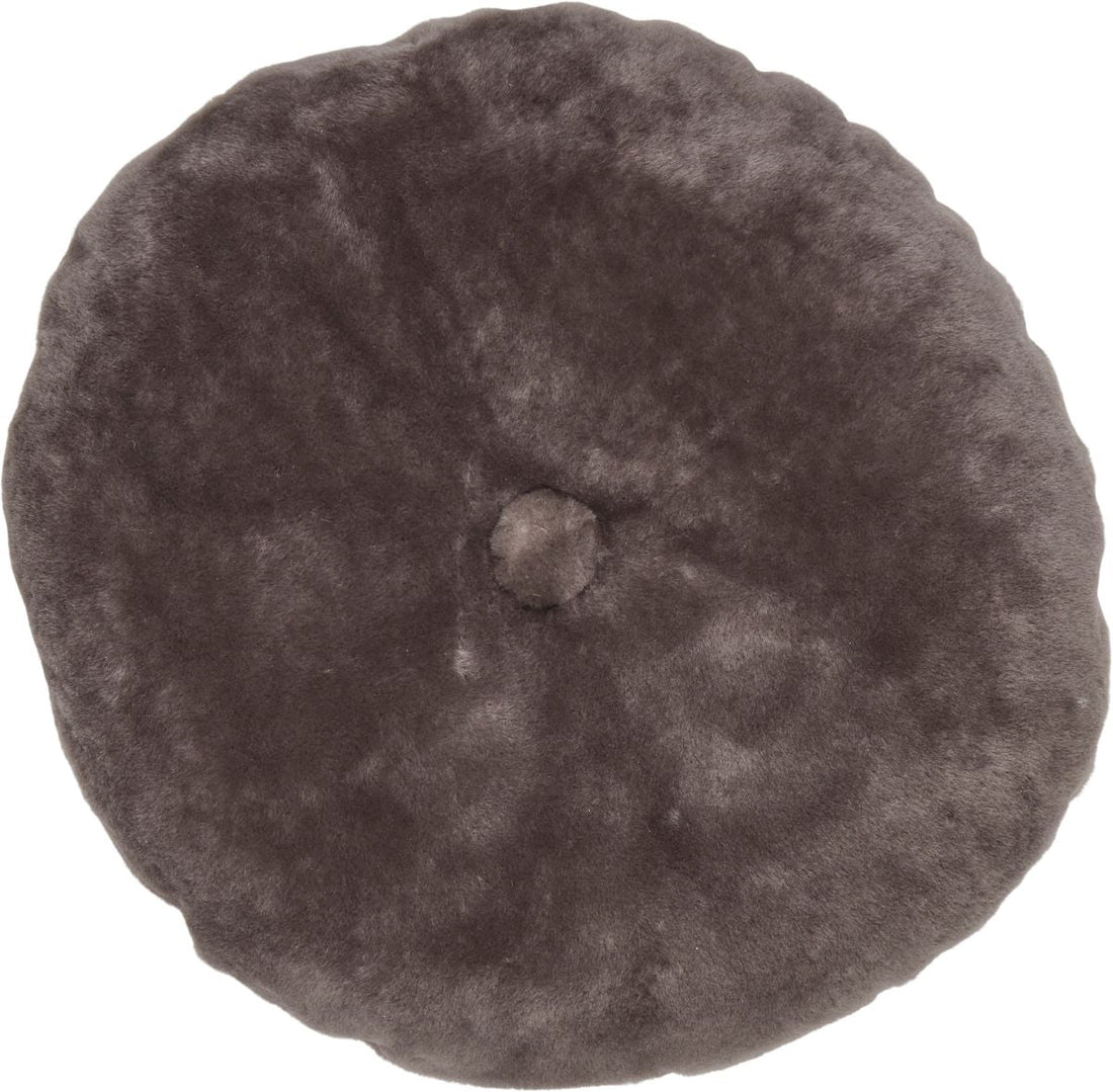 Lampaannahkainen tyyny | Mokasiini | Kaksipuolinen | Ø 45 cm