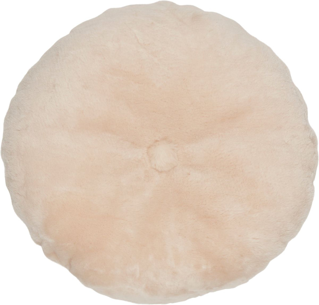 Lampaannahkainen tyyny | Mokasiini | Kaksipuolinen | Ø 45 cm