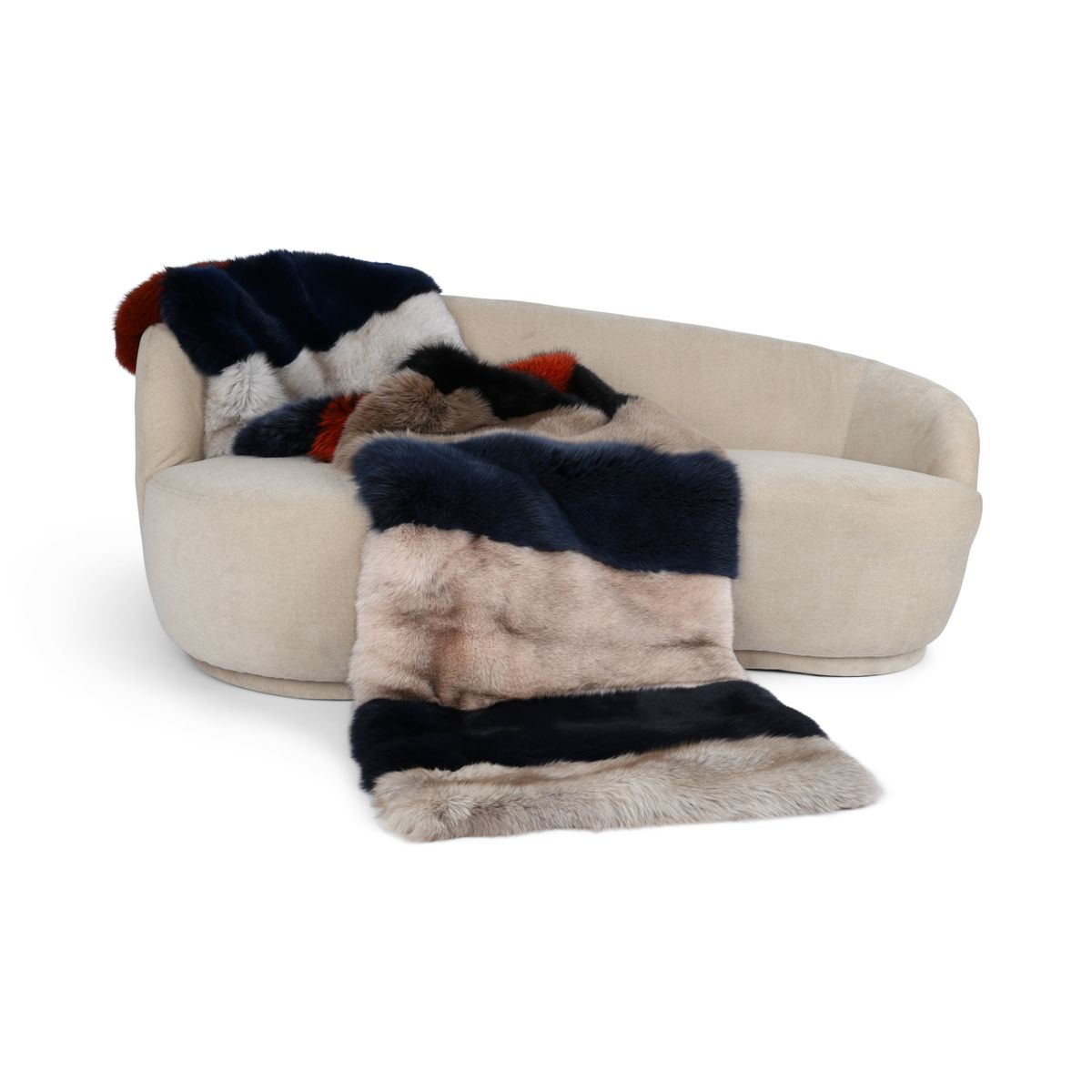 Premium-ketun ruudullinen | Kashmir tausta | Monivärinen | 70x260 cm