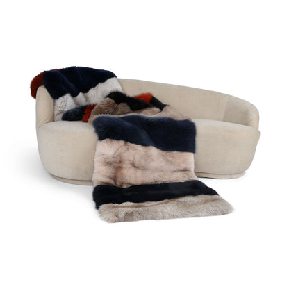 Premium-ketun ruudullinen | Kashmir tausta | Monivärinen | 70x260 cm