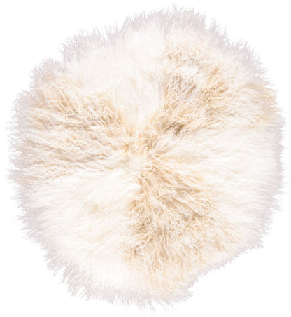 Lampaannahkainen tyyny | Kihara | Tiibet | Ø45 cm, Ø62 cm &amp; Ø38 cm