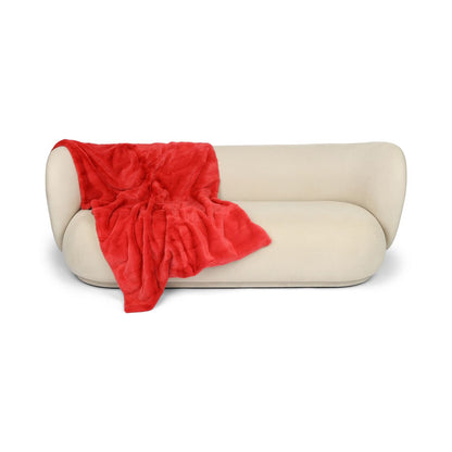 Minkkiruudukko | Takaosa kashmiria | Punainen | 104x170 cm