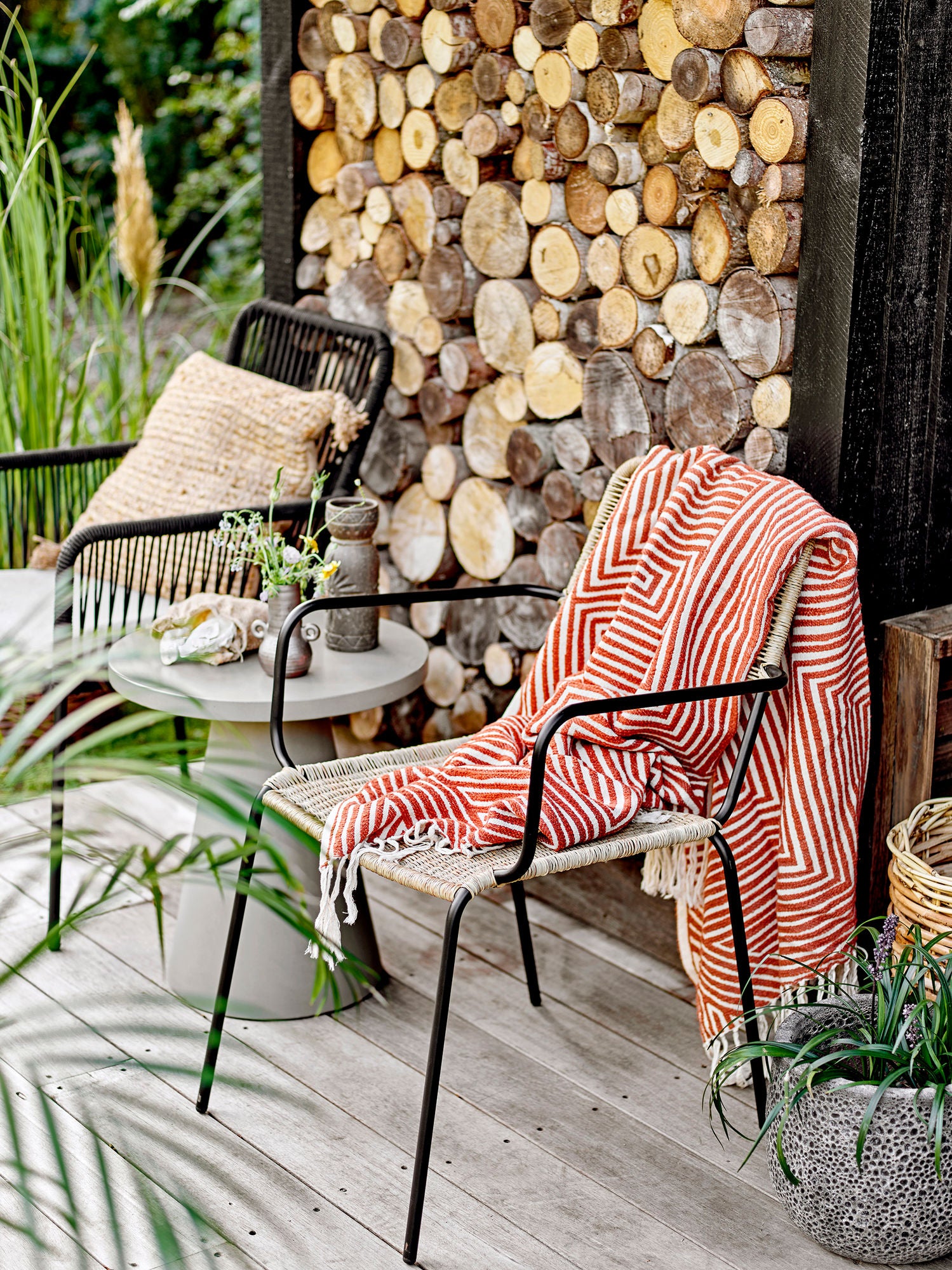 Bloomingville Marko Herbal Potted Hjules, Grey, Terracotta