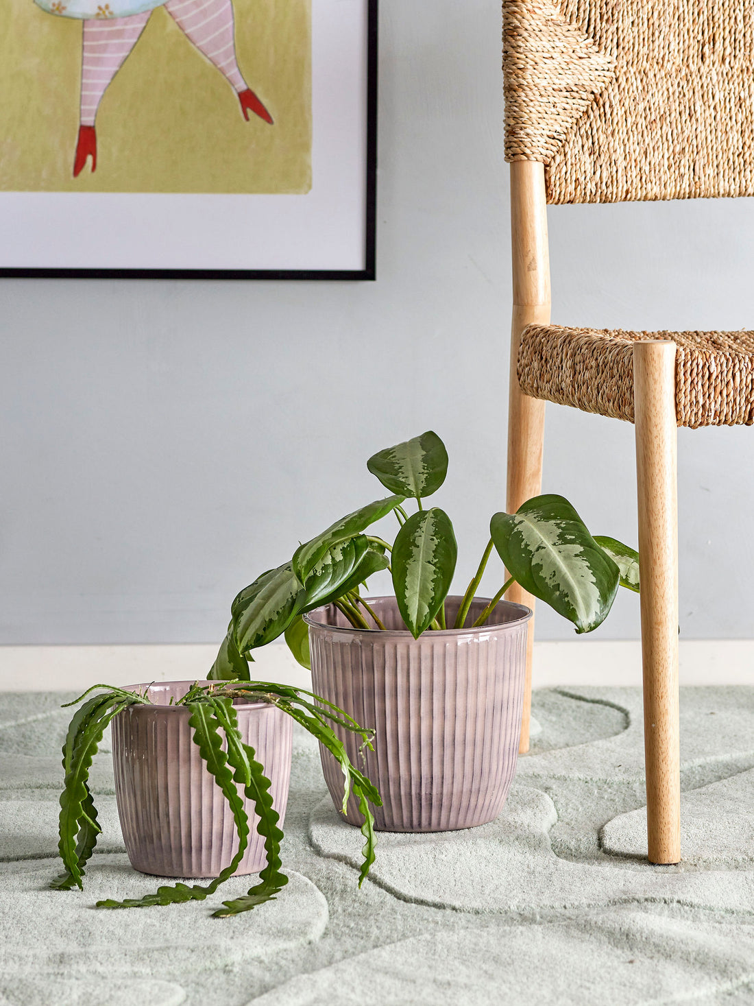 Bloomingville Kenzie Herbal Potty Peak, Rosa, Metal