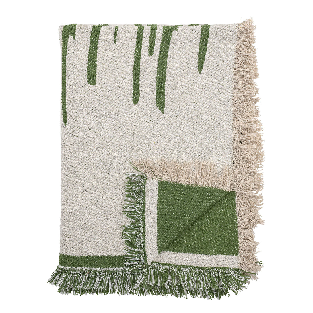 Bloomingville Haxby Plaid, vihreä, kierrätetty puuvilla