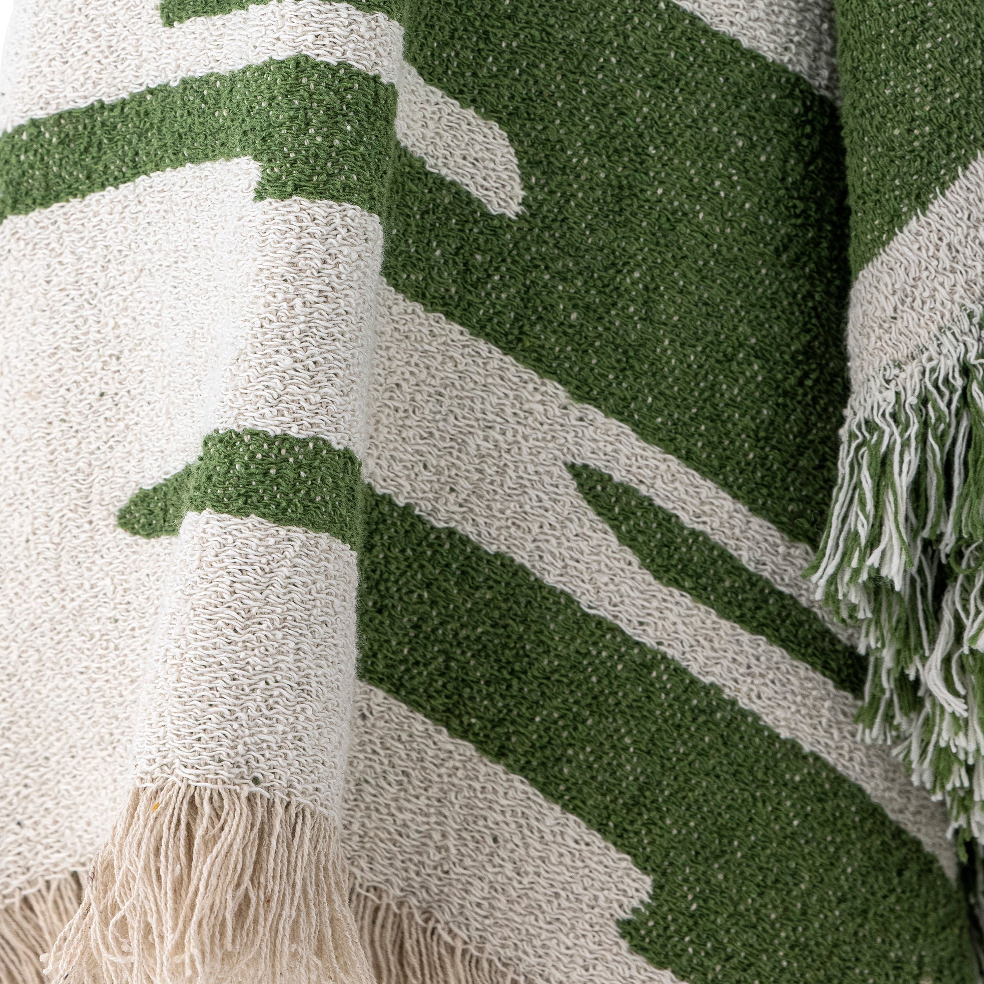 Bloomingville Haxby Plaid, vihreä, kierrätetty puuvilla