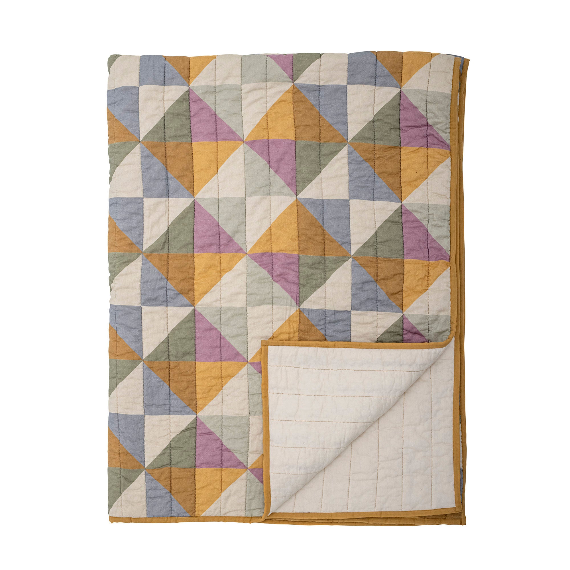 Bloomingville-miehistön peitto, keltainen, puuvilla OEKO-Tex®