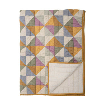 Bloomingville-miehistön peitto, keltainen, puuvilla OEKO-Tex®