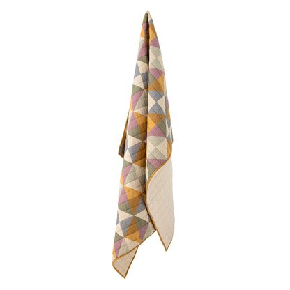 Bloomingville-miehistön peitto, keltainen, puuvilla OEKO-Tex®