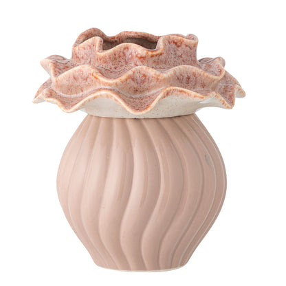 Bloomingville Petalia maljakko, Rosa, Stoneware