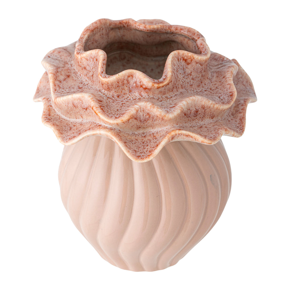 Bloomingville Petalia maljakko, Rosa, Stoneware
