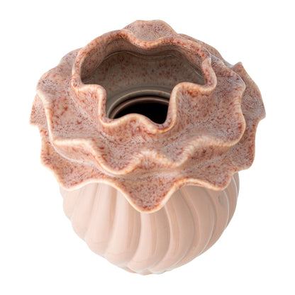 Bloomingville Petalia maljakko, Rosa, Stoneware
