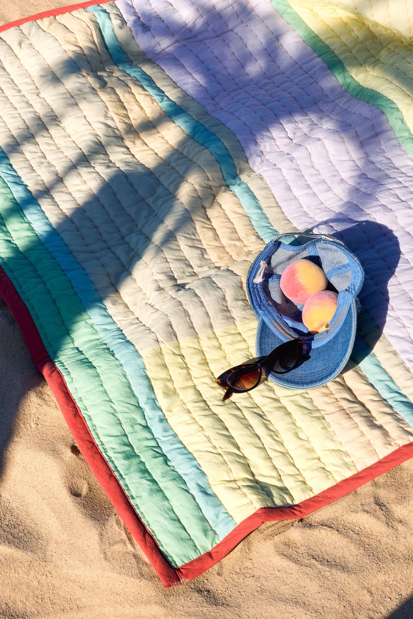 Hübsch -paviljonki ruudullinen lohko koralli/monivärinen