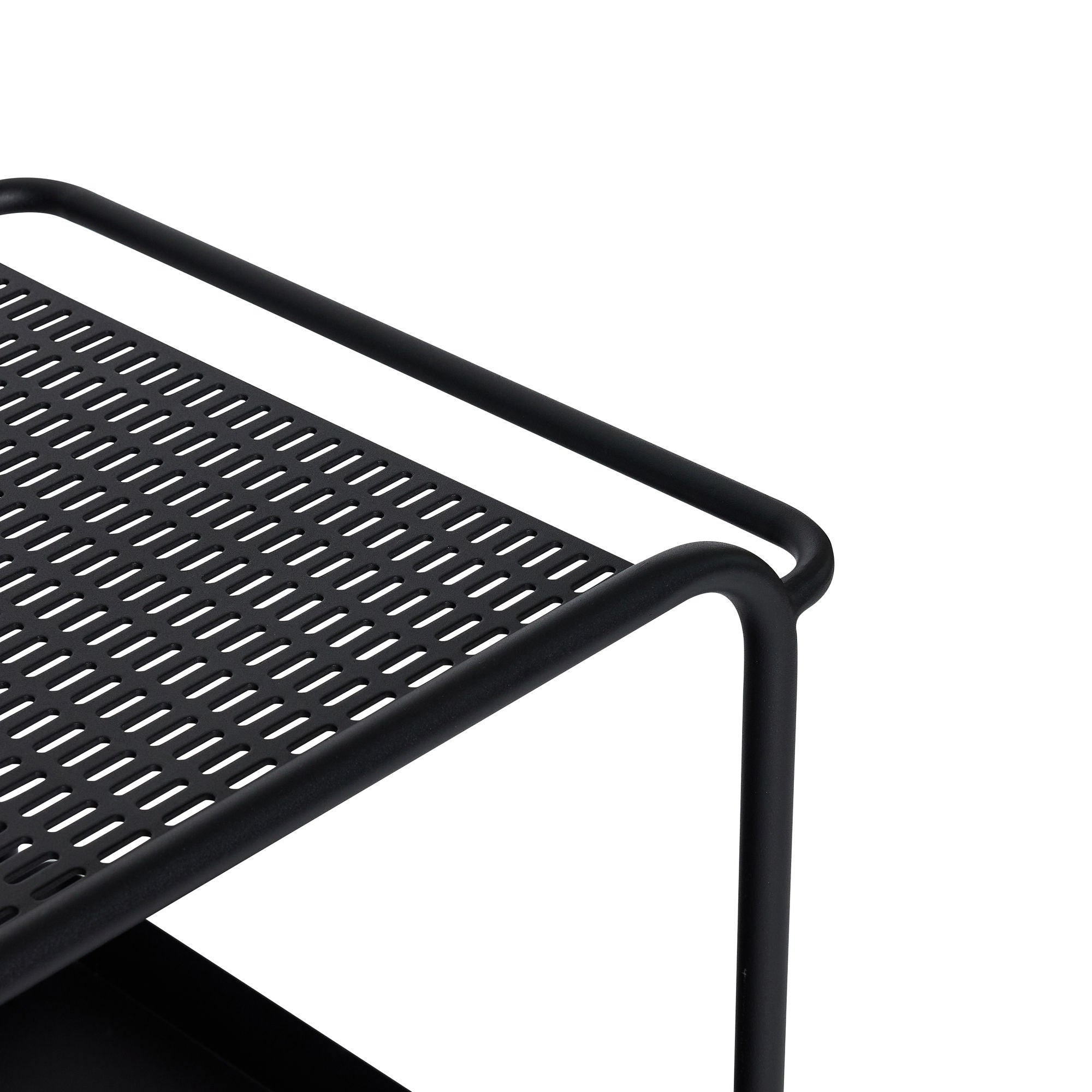 Hübsch push rolling pöytä musta