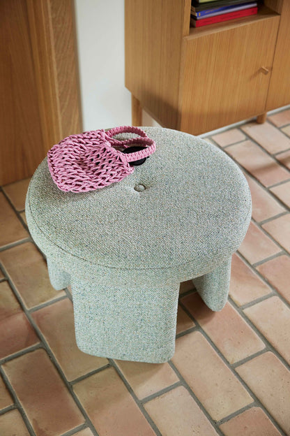 Hübsch Rocco Pouf Vaaleanvihreä